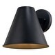 preview thumbnail 1 of 4, Vaxcel Lighting T0759 8" Tall Outdoor Wall Sconce Textured Black