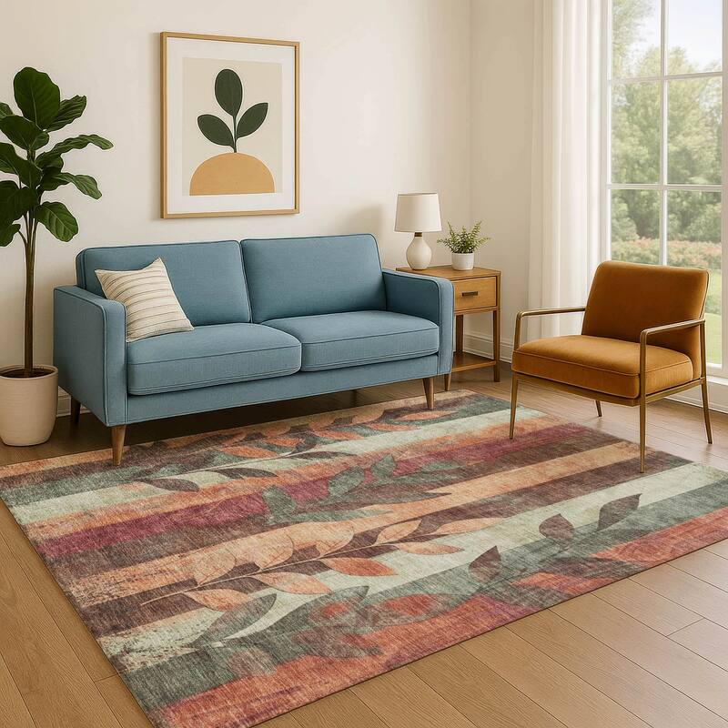 Premium Washable Super Soft Modern Floral Mayfield Rug