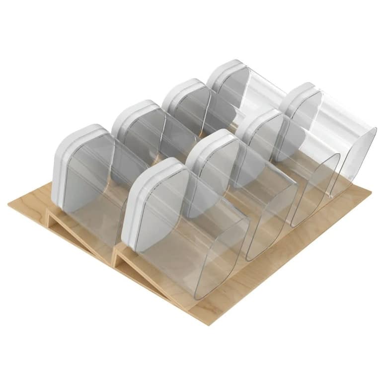 Rev-A-Shelf 4OXO-24-1 OXO Food Storage Organizer with (8) 1.7 Qt Food - Maple