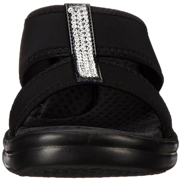 skechers women's rumblers 2 strap slide wedge sandal