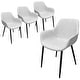 preview thumbnail 15 of 85, Markley Modern Leather Upholstered Dining Side Chairs with Black Iron Legs Accent Armchair for Home Kitchen Set of 4