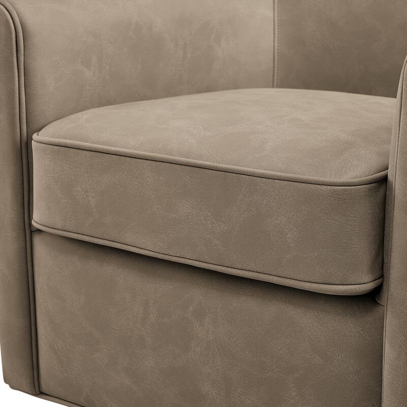 Whitby Faux Leather Swivel Accent Chair
