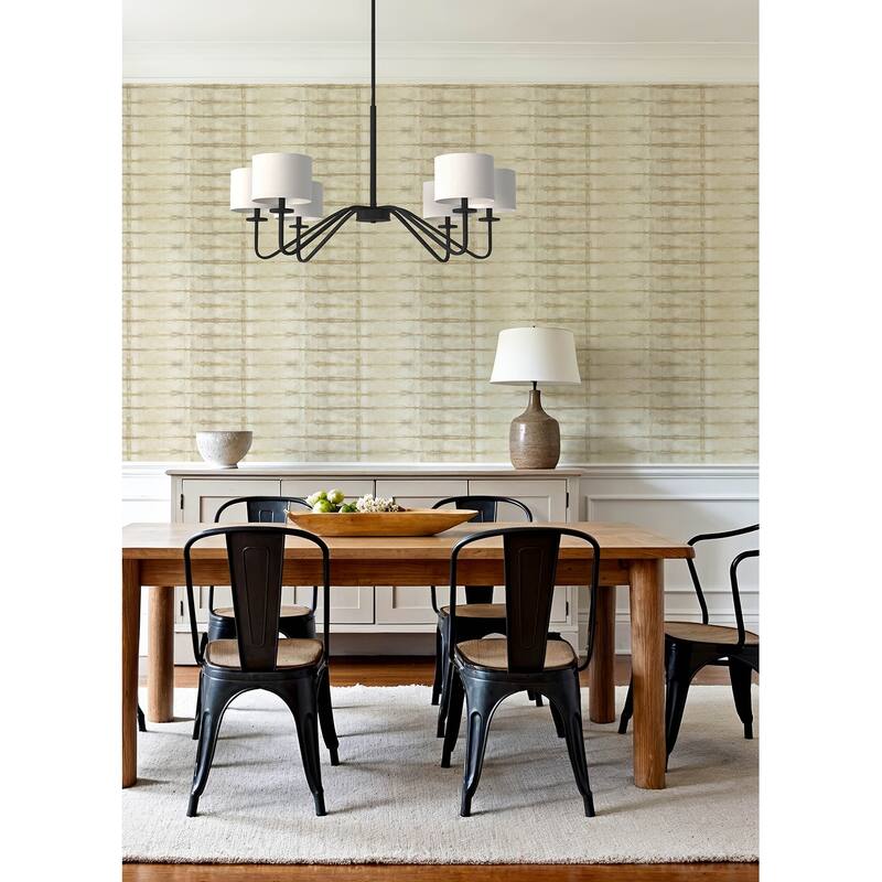 A-Street Prints Modulus Wheat Geometric Stripe Wallpaper