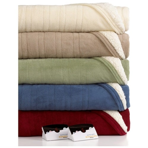 Biddeford microplush sherpa electric heated warming blanket twin full queen king new arrivals