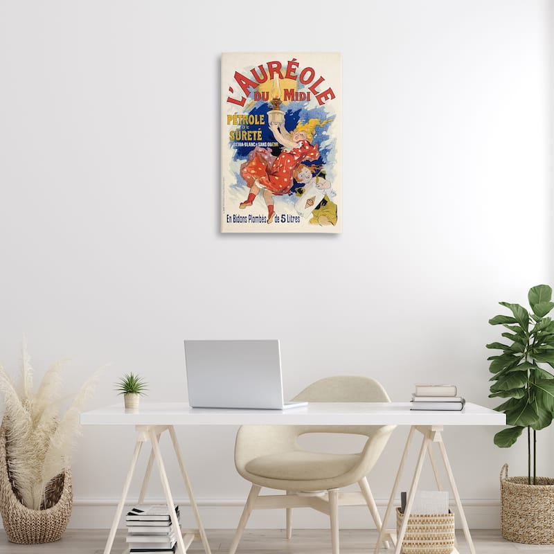 Stupell Antique Oil Lamp Advertisement Canvas Wall Art Design By Marcus Jules