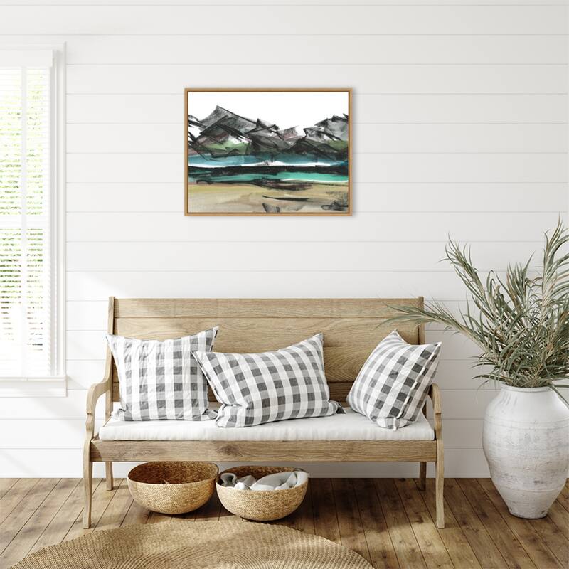 Abstract Mountain View IV by Ethan Harper Framed Canvas Wall Art Print - Sylvie Maple