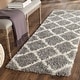 preview thumbnail 42 of 51, SAFAVIEH Montreal Shag Ucha 2-inch Thick Rug 2'3" x 7' Runner - Grey/Ivory - Runner