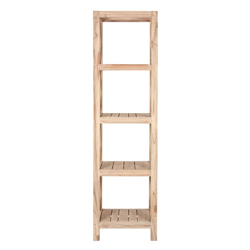 Unfinished Solid Mindi Wood Bookcase by East at Main
