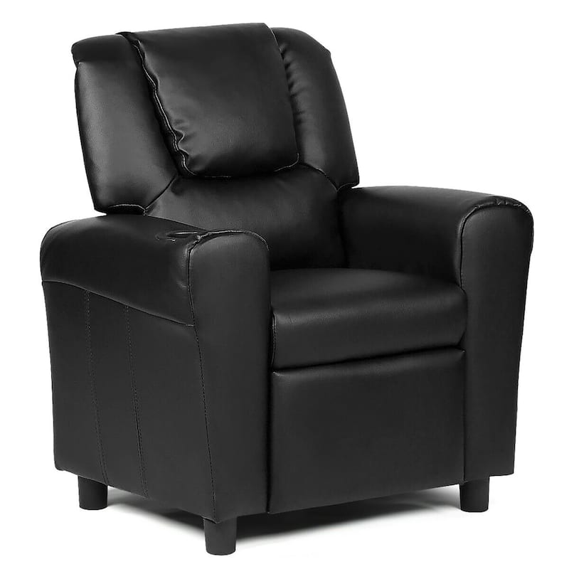 Costway Kids Recliner Armchair Children's Furniture Sofa Seat Couch - Black