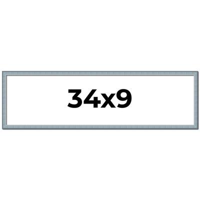 34x9 Frame Rustic Sky Blue Solid Wood Picture Frame | 0.75 Inch