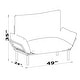 preview thumbnail 4 of 17, Modern Extra-wide Metal-legged Cushioned Splayed Loveseat