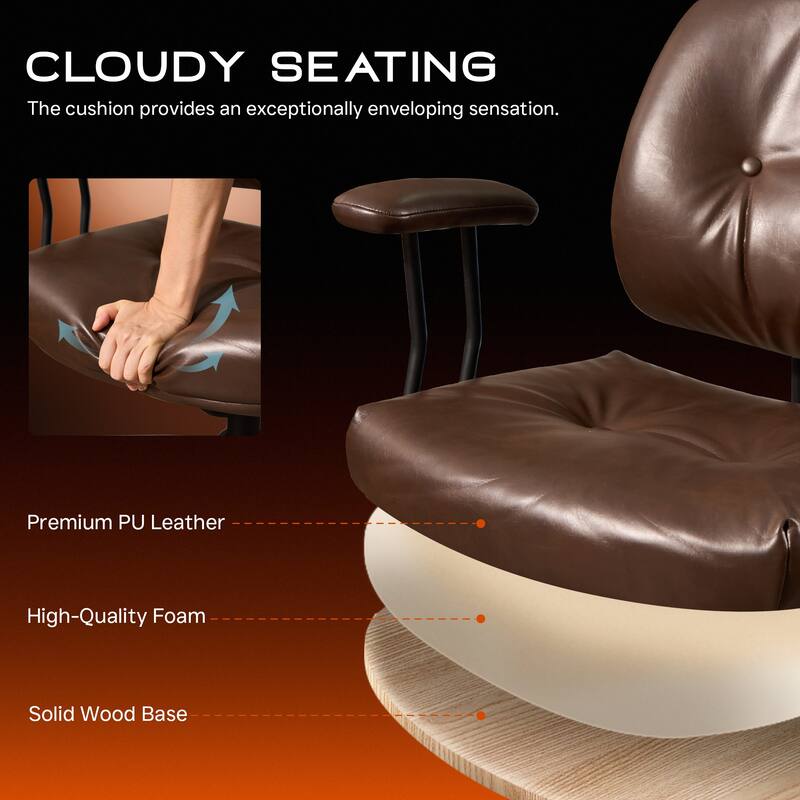 OVIOS Ergonomic PU Office Swivel Chair