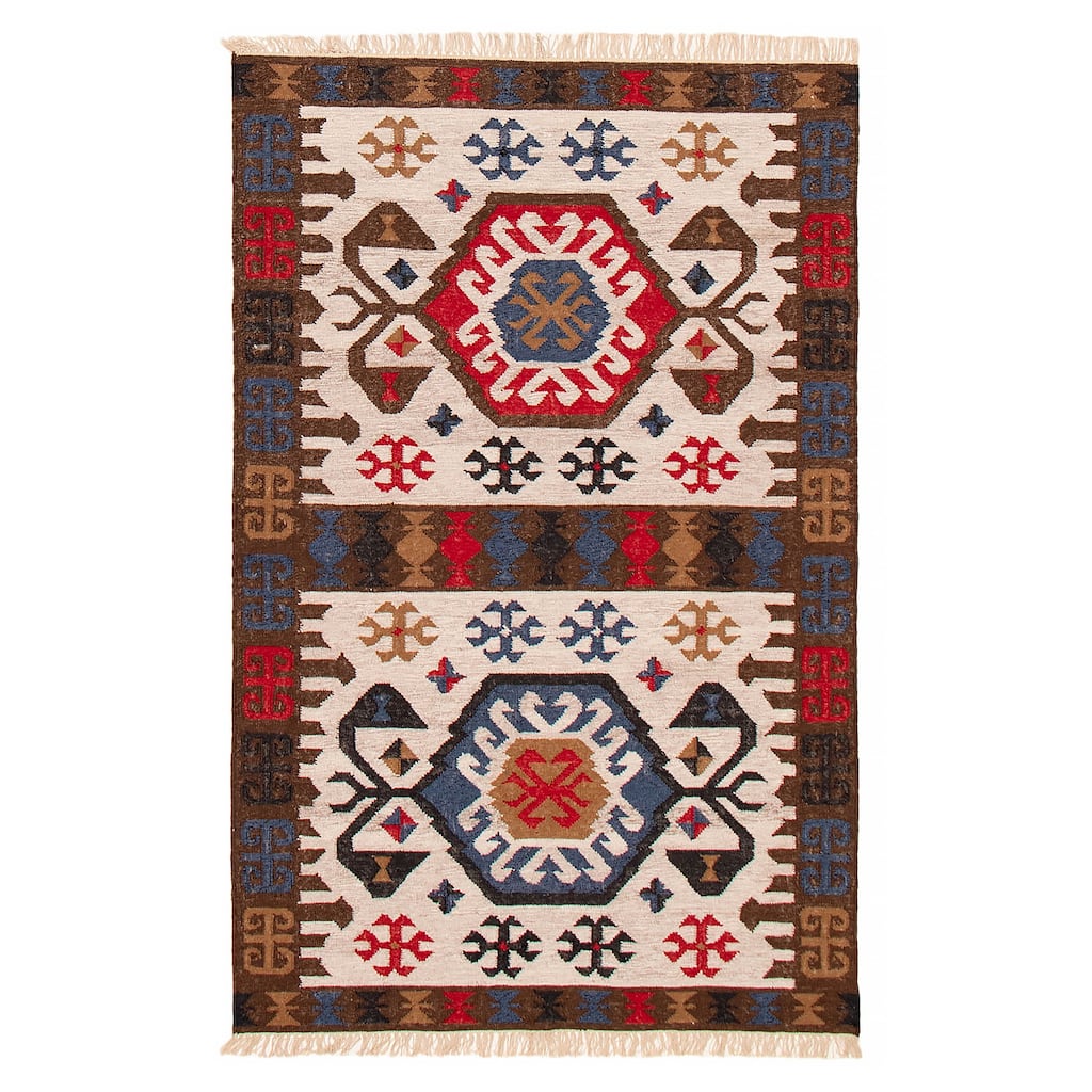Ankara FW Silver Kilim 5'1" x 8'1" - 5'1 x 8'1