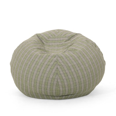 Bubali 5 Foot Checkered Rounded Bean Bag, Green