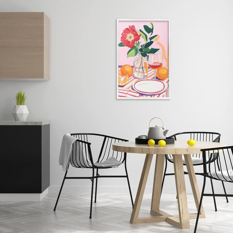 Stupell Pastel Hued Table Setting Framed Giclee Art Design By Andreas Magnusson
