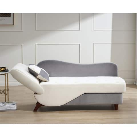 Velvet Adjustable Sofa Bed with Storage and Pillow