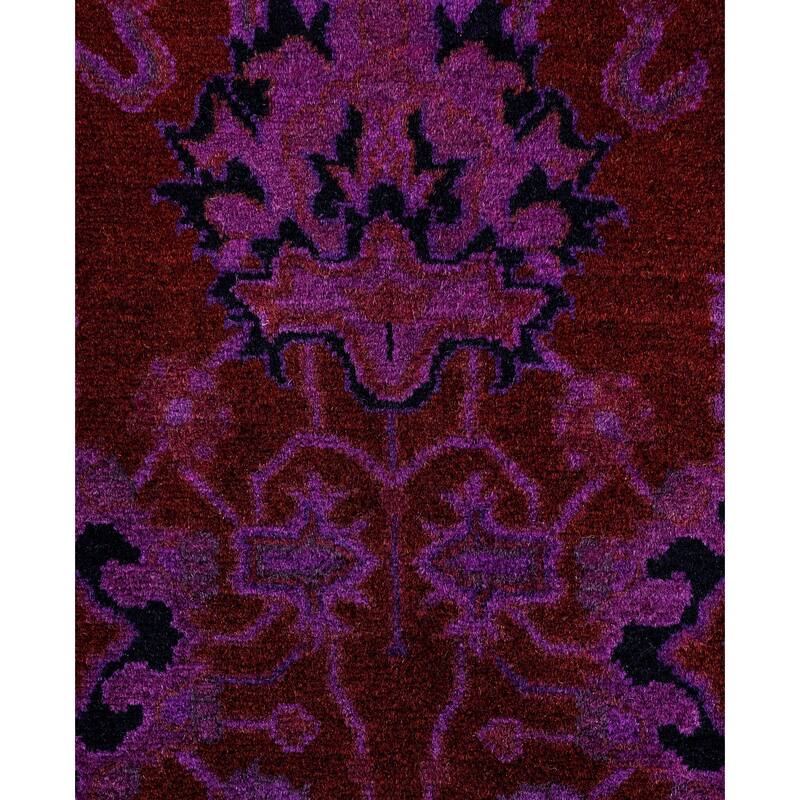 Overdyed One-of-a-Kind Hand-Knotted Area Rug - Red - 2' 9" x 4' 4"