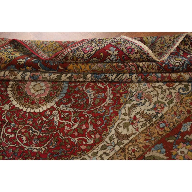 Pre-1900 Antique Vegetable Dye Isfahan Persian Wool Carpet - 4'7" x 6'7"