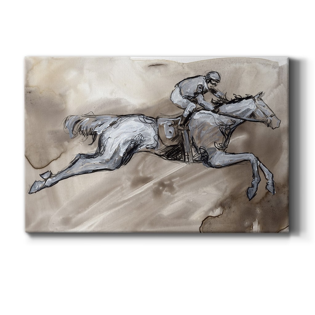 Off to the Races II Premium Gallery Wrapped Canvas - Ready to Hang