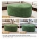 preview thumbnail 37 of 42, 43" Rounded Triangle Upholstered Ottoman, Oversize Fabric Ottoman Footstool