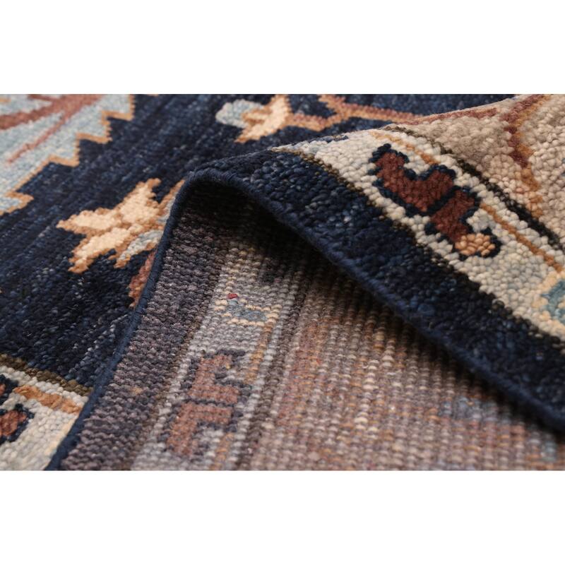 ECARPETGALLERY Hand-knotted Jules Serapi Dark Navy Wool Rug - 9'0 x 11'8