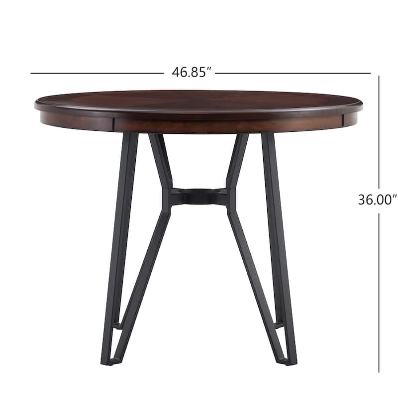 Netia 5-Piece Counter-Height Bar Set with Boucle Upholstered Chairs and Metal Table Base by Christopher Knight Home