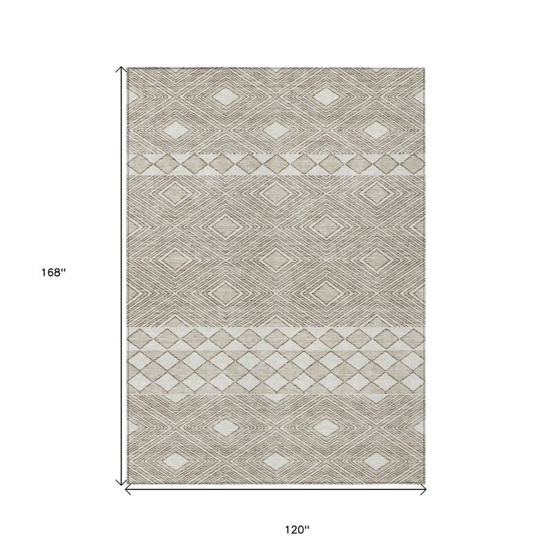 HomeRoots Geometric Transitional Rectangle Outdoor Rug