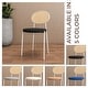 preview thumbnail 19 of 78, Leisuremod Euston Modern Dining Chair Upholstered Velvet or Leather Seat Wicker Back Accent Chair for Home Living Room & Kitchen