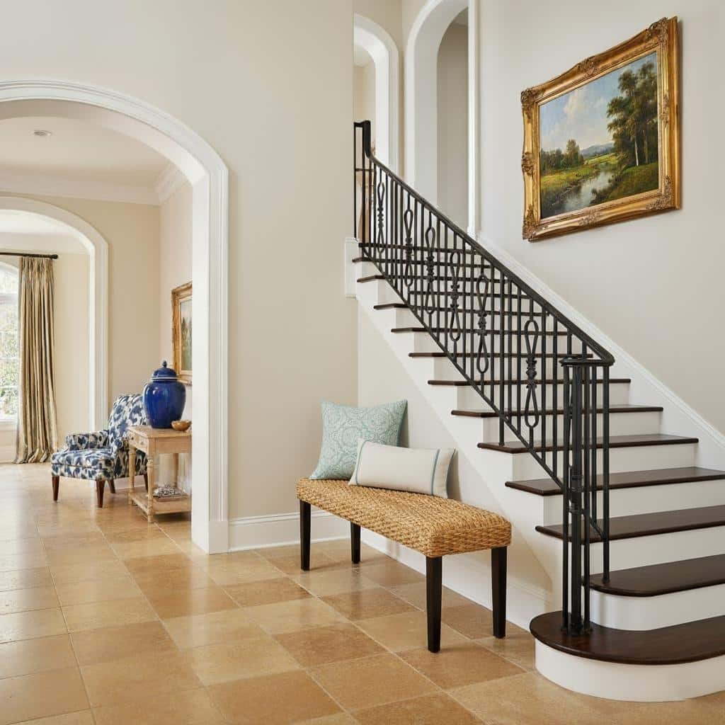 Made4Home Valencia Entryway Bench Water Hyacinth & Acacia Solid Wood