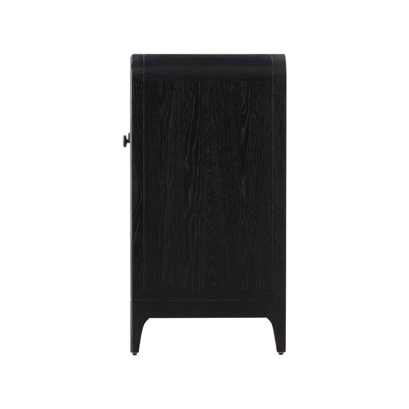 Furniture Classics Avora Chocolate Oak and Glass Sideboard Storage