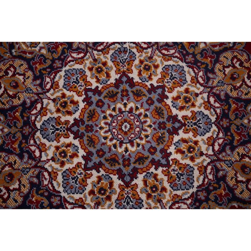 Traditional Red Kashan Turkish Rug Medallion Machine-Made Carpet - 9'8" x 12'6"