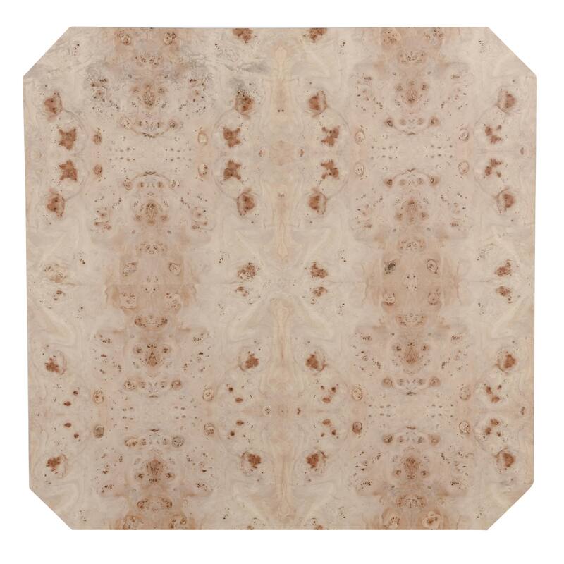 Classic Home Avena 42" Burl Wood Square Coffee Table