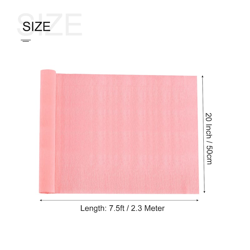 Crepe Paper Roll Crepe Paper Decoration 7.5ft Long 20 Inch Wide - Mild Pink