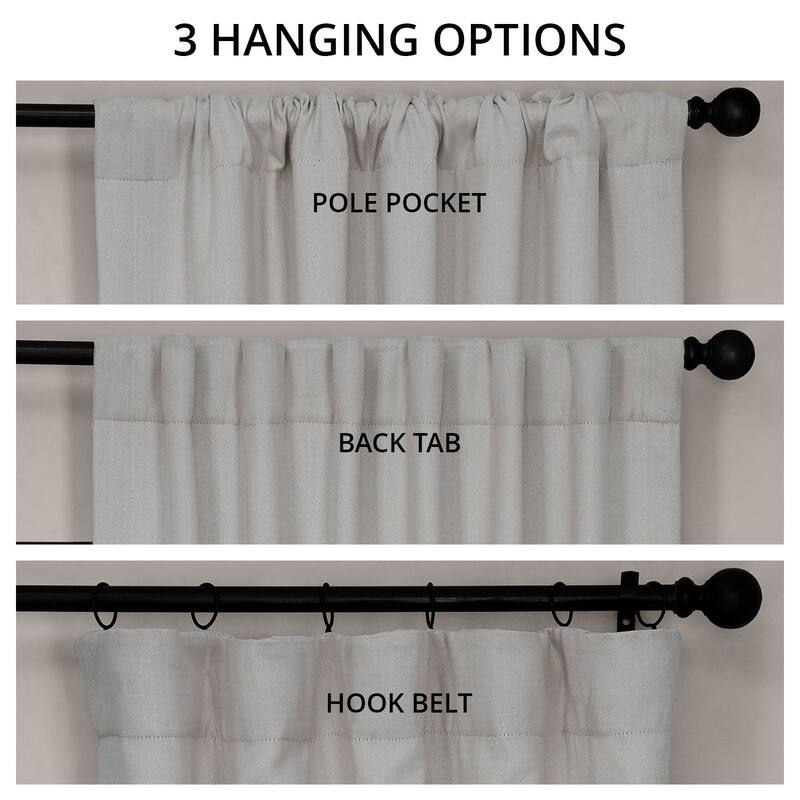 Exclusive Fabrics Textured Faux Linen Room Darkening Curtains for Bedroom & Living Room Curtains (1 Panel)