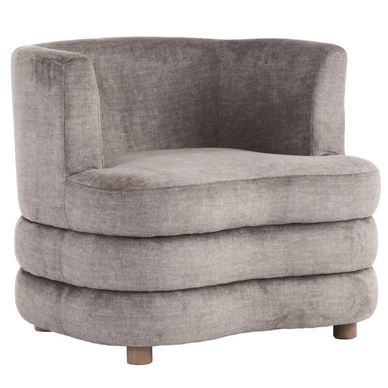 Contemporary Velvet Accent Chair - Dark Taupe