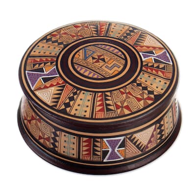 Novica Handmade Warmi Ceramic Decorative Box