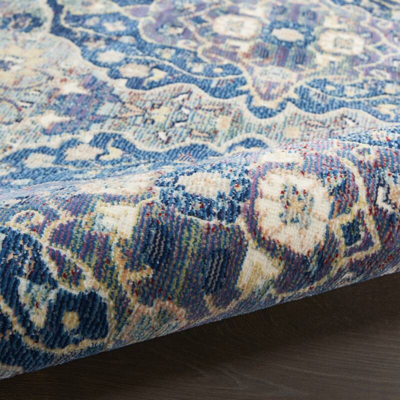 Hequ Power Loomed Distressed Abstract Floral Traditional Non Skid Area Rug By HomeRoots - 72' X '24' X '0.5
