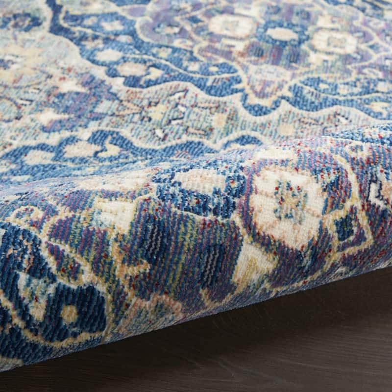 Jequp Power Loomed Distressed Floral Traditional Non Skid Area Rug By HomeRoots - 72' X '48' X '0.5