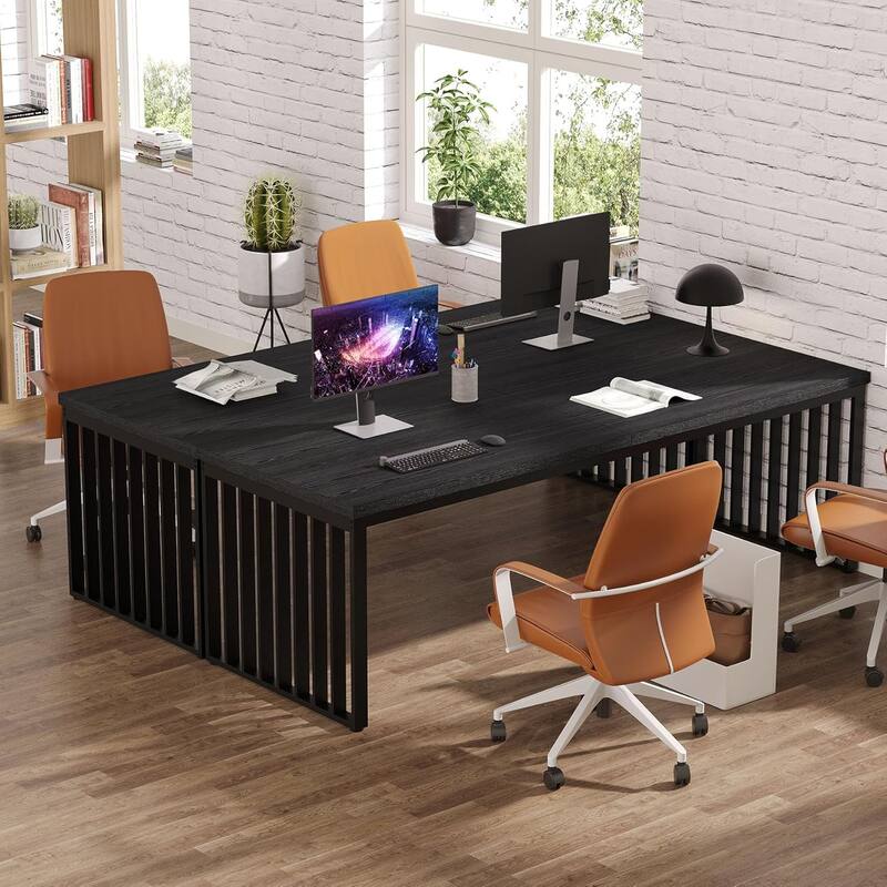 78.74" Extra Long Computer Desk, Double 2-Person Desk, Workstation Writing Study Table for Home Office