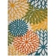 preview thumbnail 23 of 112, Nourison Aloha Floral Modern, Indoor/Outdoor Area Rug 12' x 15' - Turquoise/Multicolor