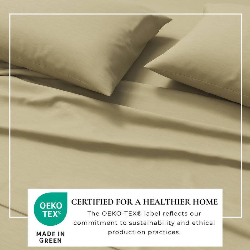 Linery & Co. Heathered Melange Cotton Jersey Knit Sheet Set