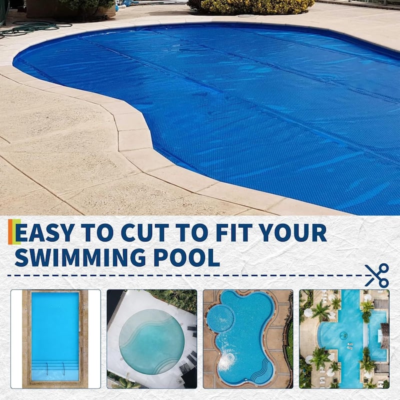 PE Bubble 16 Mil Solar Pool Cover for in Ground and Above Ground Swimming Pools