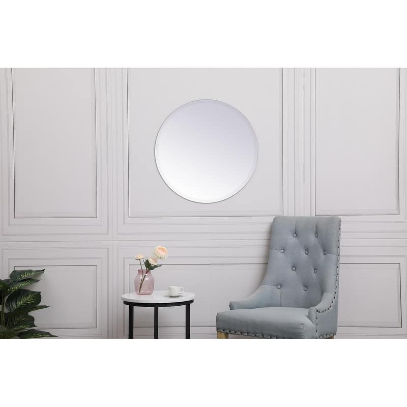 Modern 32 in. Contemporary Mirror in Clear
