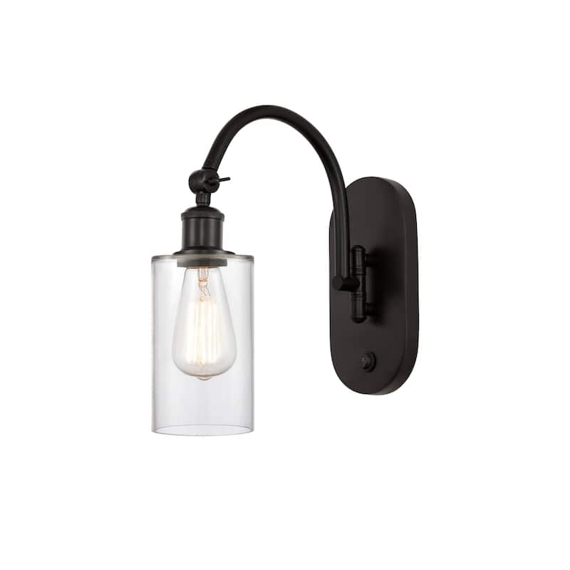 Innovations Lighting 518-1W-13-5 Clymer Sconce Clymer 13" Tall Wall - Oil Rubbed Bronze / Clear