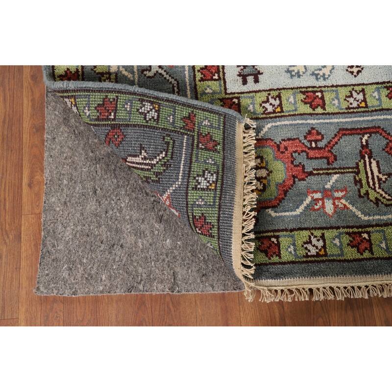 Animals Design Heriz Serapi Indian Area Rug Hand-Knotted Wool Carpet - 7'11" x 9'11"