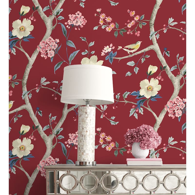 Lillian August Sparrow Haven Embossed Vinyl Unpasted Wallpaper