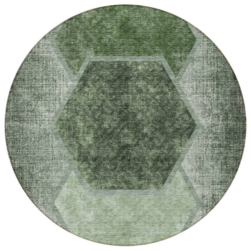 HomeRoots Geometric Transitional Rectangle Outdoor Rug