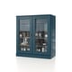 preview thumbnail 48 of 47, Palace Imports 100% Solid Wood Short Clear Glass Bathroom Storage Cabinet with 2 Drawers, 32" W x 35.75" H