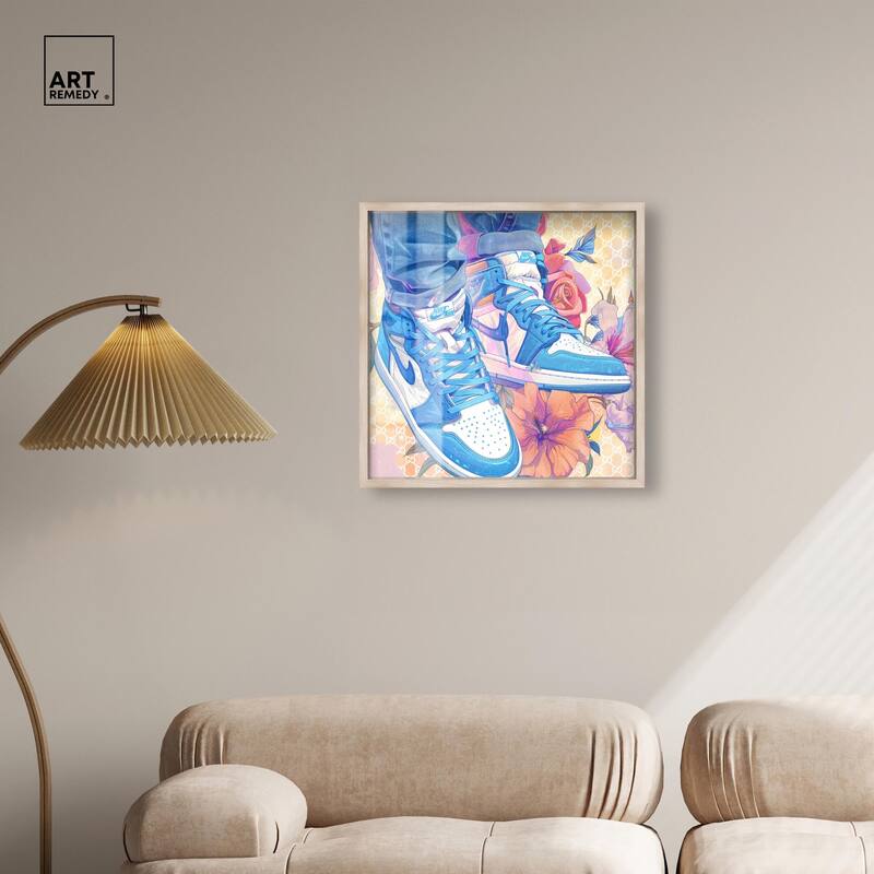 Sneakers in Bloom Shadowbox by Art Remedy