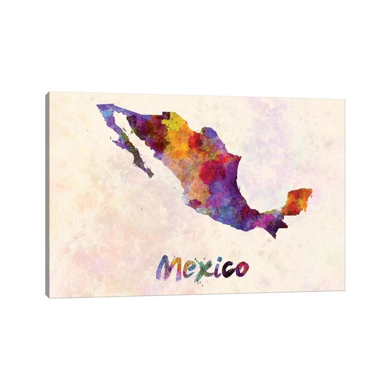 iCanvas "Mexico In Watercolor" by Paul Rommer Canvas Print